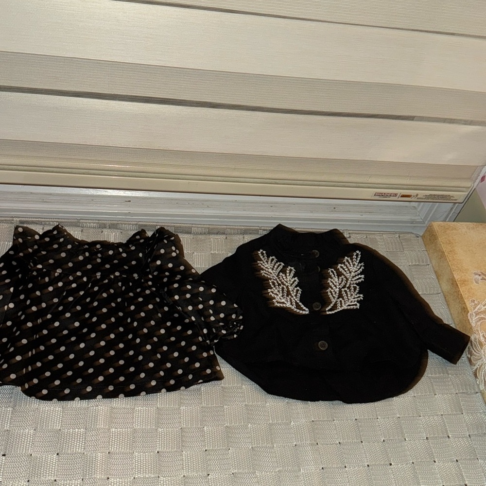 TWO BABY GIRL TOPS FOR SALE SIZE 0-3 MONTHS